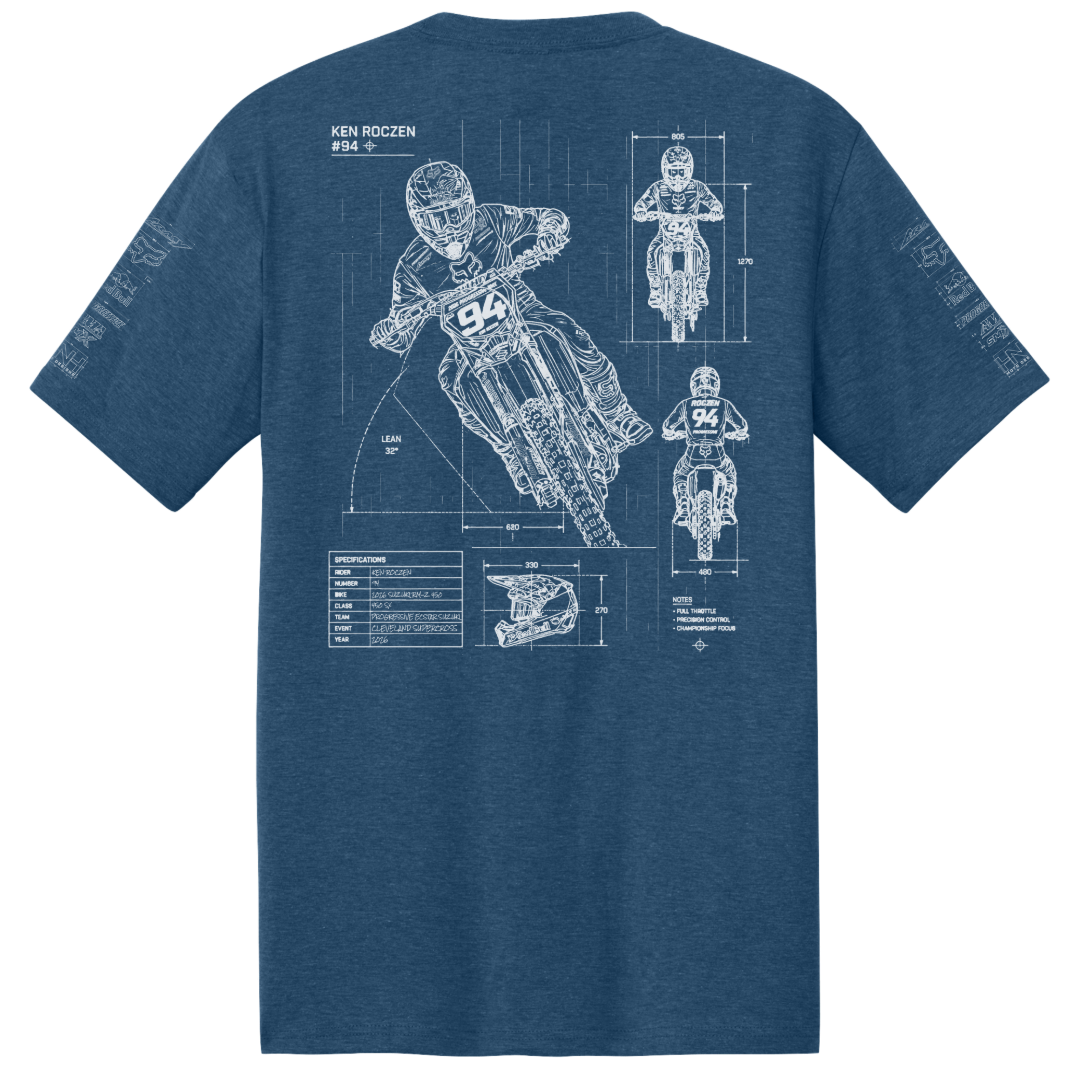 #94 Blue Print T-shirt