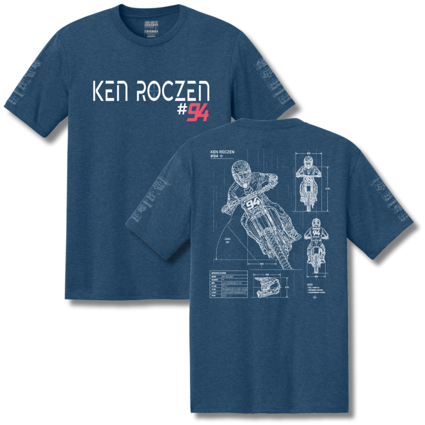 #94 Blue Print T-shirt