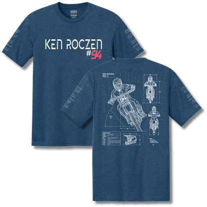 #94 Blue Print T-shirt