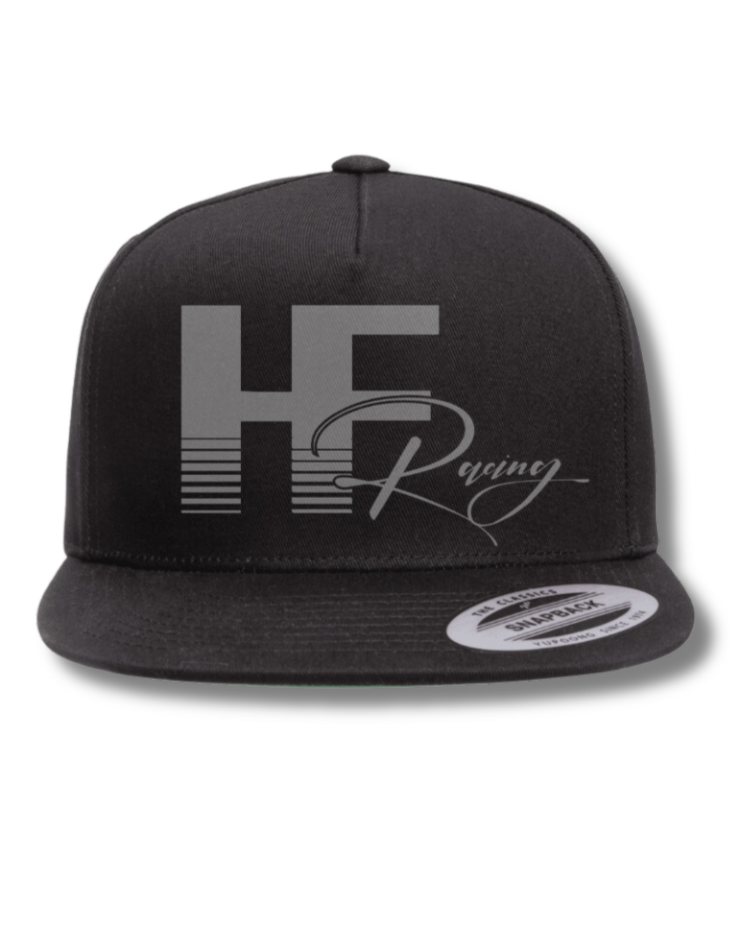 HF Racing Flat Bill black Snap-back