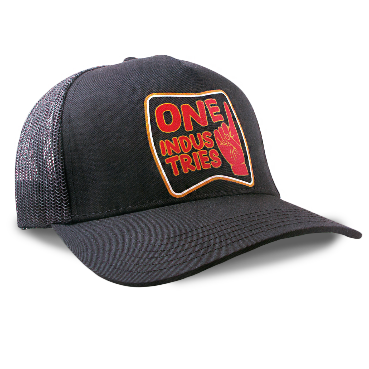 ONE IND TRUCKER HAT UNO BLK