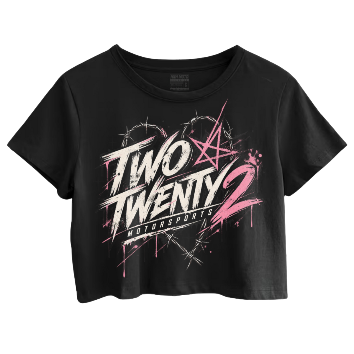 Two Twenty 2 Motorsports | Women's Pink Punk Cropped Tee