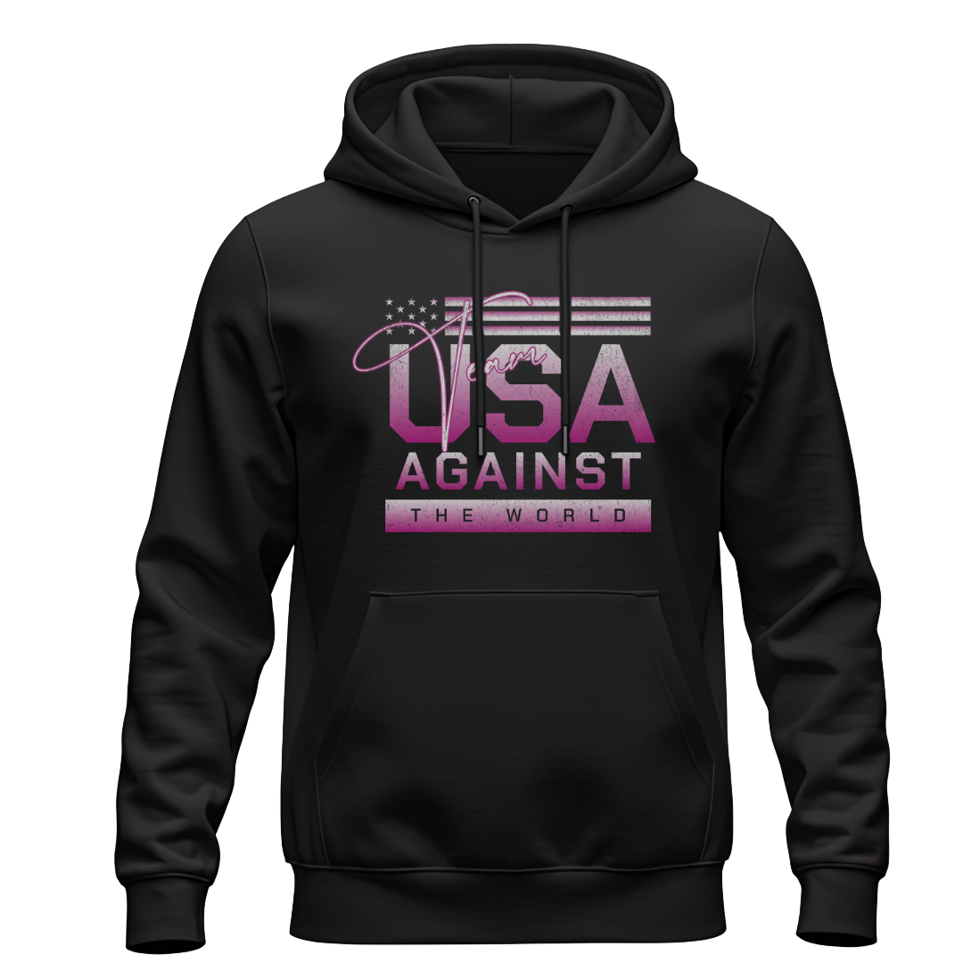 USA Against The World Hoodie Pink