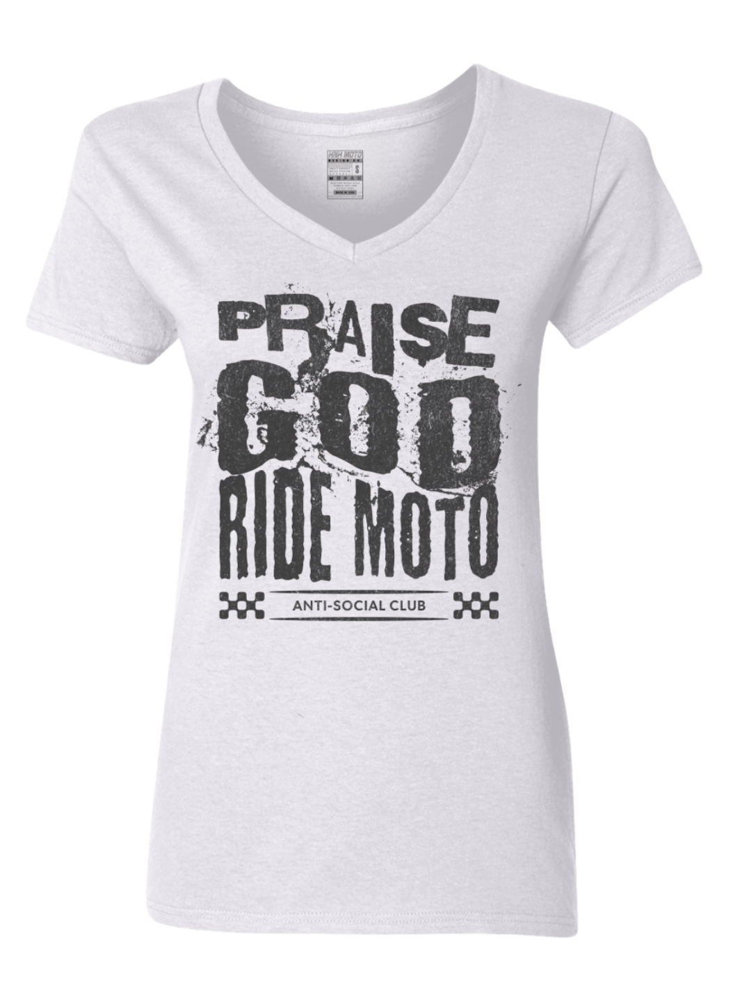 Praise god Ride moto vneck