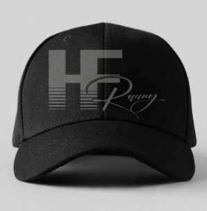 HF Racing Curved Bill snap-back Black Hat