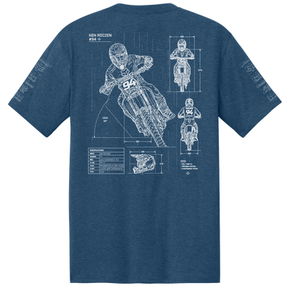 #94 Blue Print T-shirt