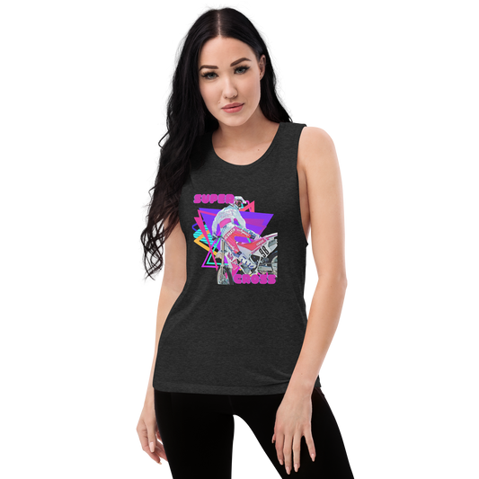 90's supercross Ladies’ Muscle Tank